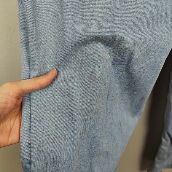 Wildfang Essential Work Denim Pant Womens Large Light Wash Carpenter Jeans - Picture 9 of 14